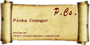 Pinka Csongor névjegykártya